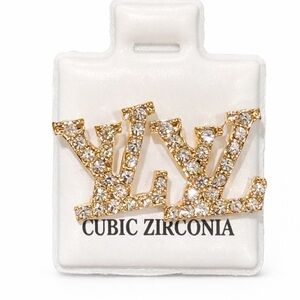 Louis Vuitton style Cubic Zirconia stud earrings